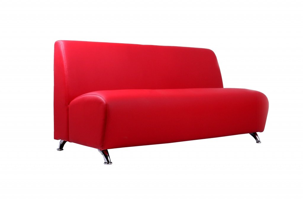 Кожаный диван для офиса «Интер хром»